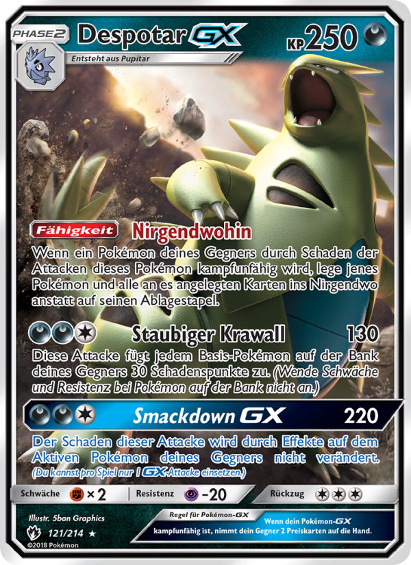 Despotar GX 121 — Echo des Donners (German Pokémon TCG card)