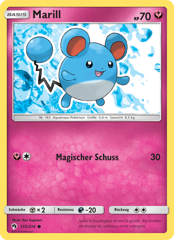 Marill 135 — Echo des Donners (German Pokémon TCG card)