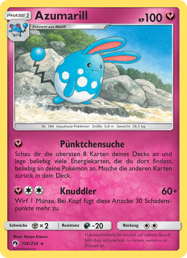 Azumarill 136 — Echo des Donners (German Pokémon TCG card)
