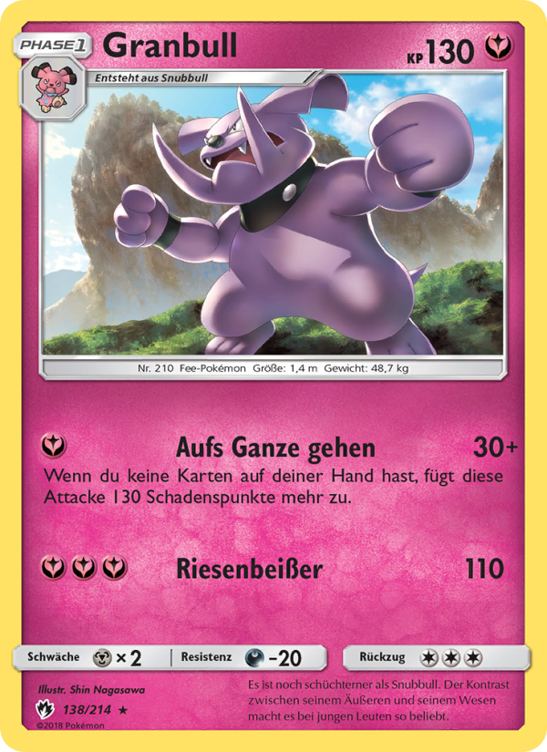 Granbull 138 — Echo des Donners (German Pokémon TCG card)