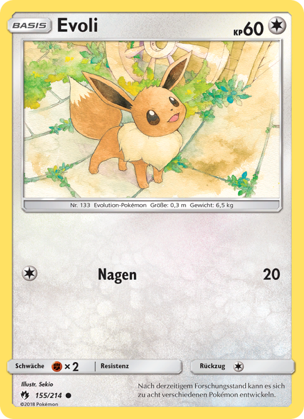 Evoli 155 — Echo des Donners (German Pokémon TCG card)