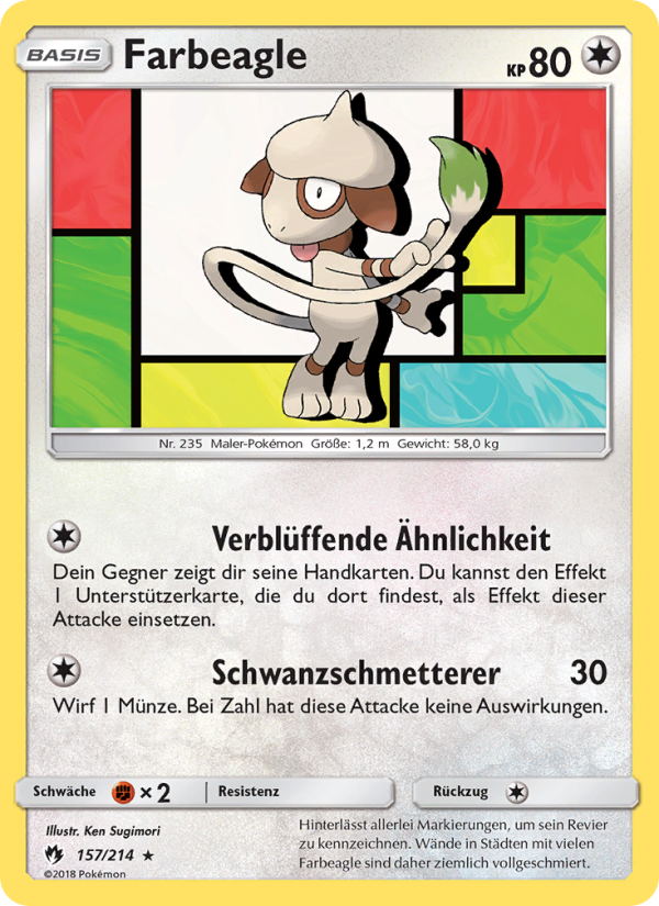 Farbeagle 157 — Echo des Donners (German Pokémon TCG card)