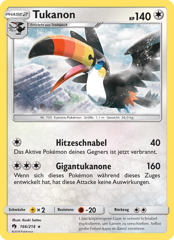 Tukanon 166 — Lost Thunder (German Pokémon TCG card)