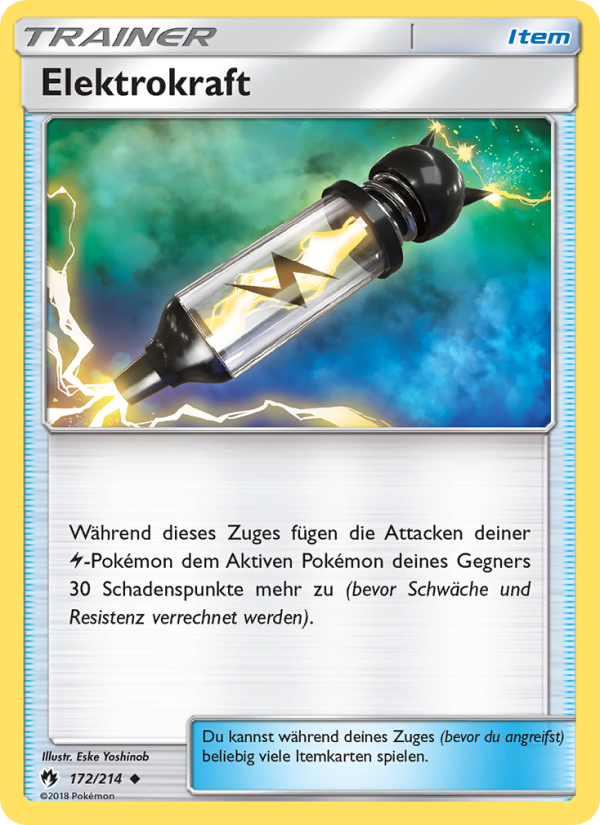 Elektrokraft 172 — Echo des Donners (German Pokémon TCG card)