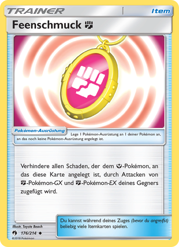 Feenschmuck Fighting 176 — Echo des Donners (German Pokémon TCG card)