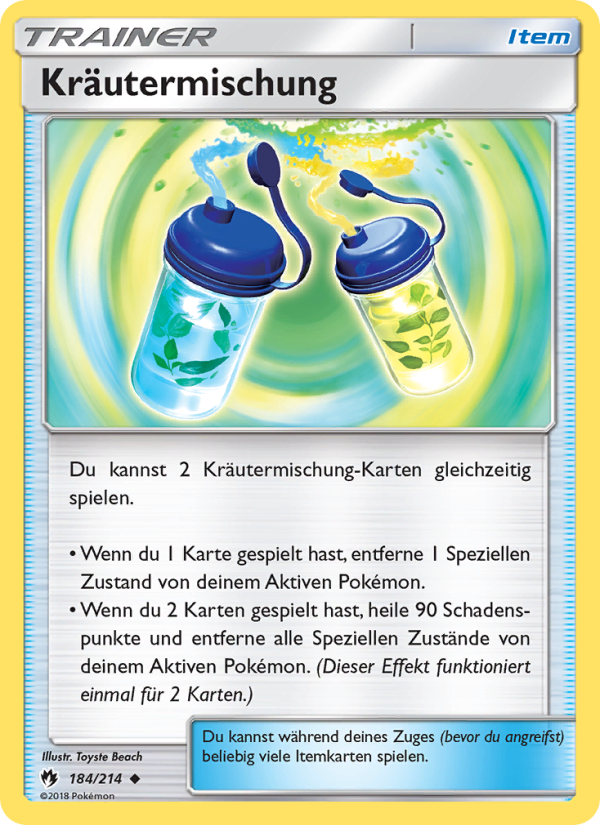 Kräutermischung 184 — Echo des Donners (German Pokémon TCG card)
