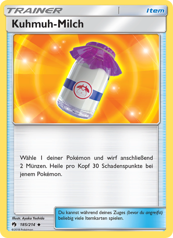 Kuhmuh-Milch 185 — Echo des Donners (German Pokémon TCG card)
