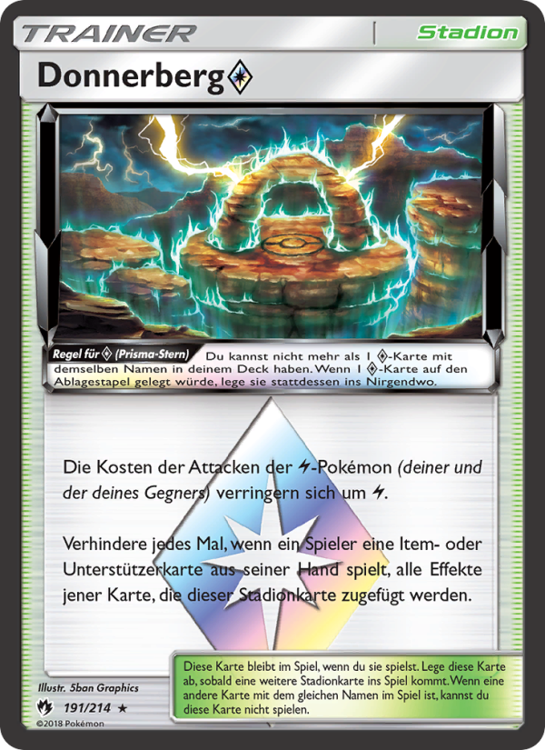 Donnerberg ◇ 191 — Echo des Donners (German Pokémon TCG card)