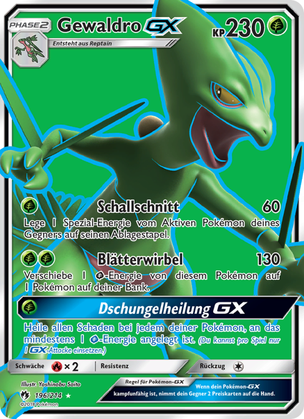 Gewaldro GX 196 — Echo des Donners (German Pokémon TCG card)