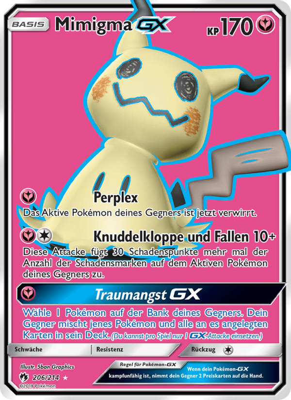 Mimigma GX 206 — Echo des Donners (German Pokémon TCG card)