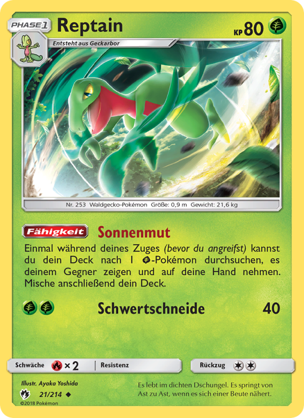 Reptain Pokémon TCG cards