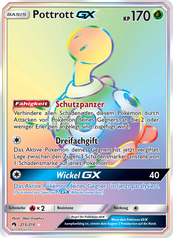 Pottrott GX 215 — Echo des Donners (German Pokémon TCG card)