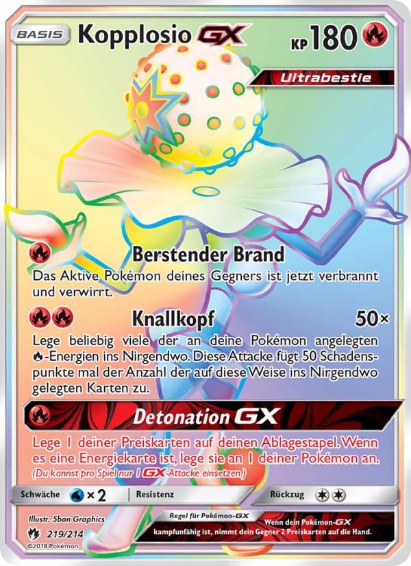 Kopplosio GX 219 — Echo des Donners (German Pokémon TCG card)