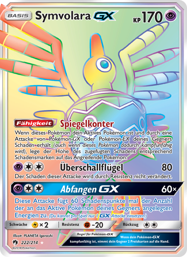 Symvolara GX 222 — Echo des Donners (German Pokémon TCG card)