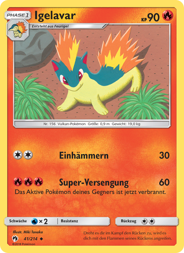 Igelavar 41 — Echo des Donners (German Pokémon TCG card)