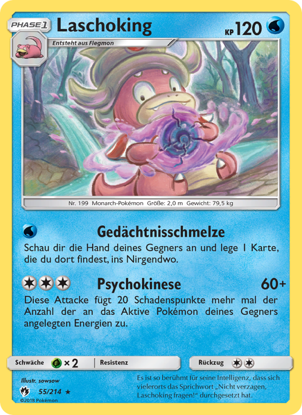 Laschoking 55 — Echo des Donners (German Pokémon TCG card)