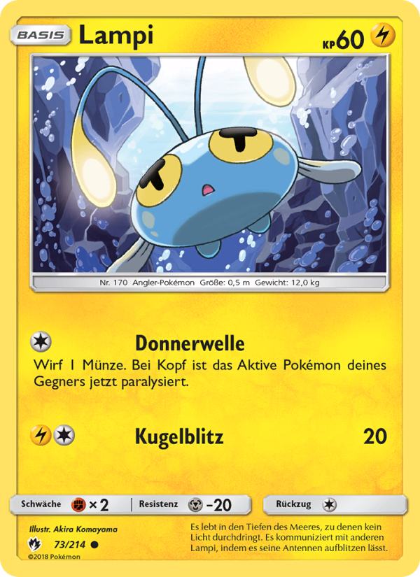 Lampi 73 — Echo des Donners (German Pokémon TCG card)