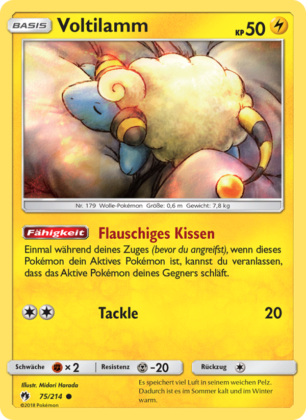 Voltilamm 75 — Echo des Donners (German Pokémon TCG card)
