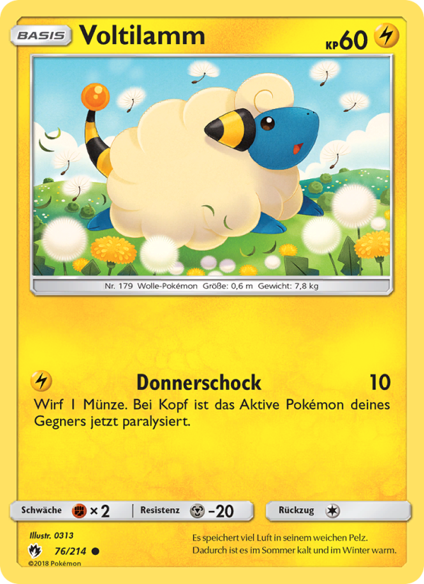 Voltilamm 76 — Echo des Donners (German Pokémon TCG card)