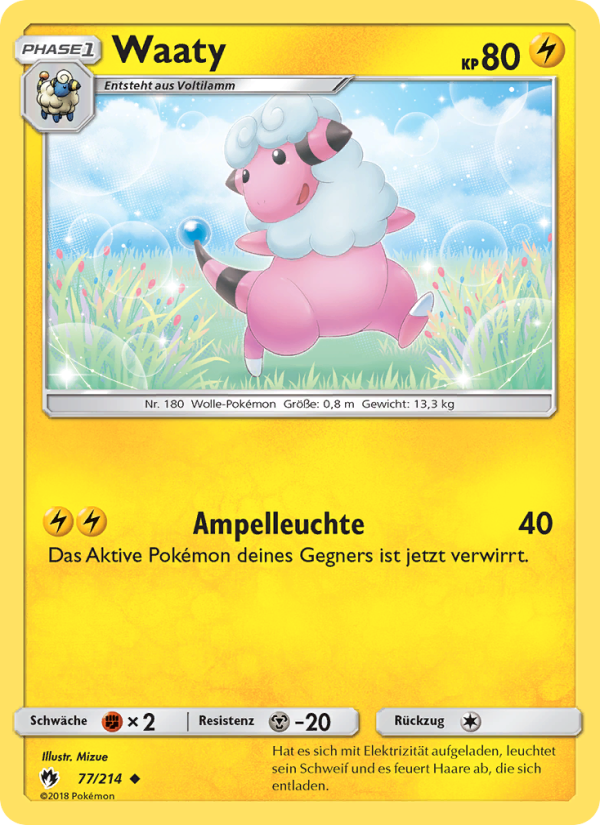 Waaty 77 — Echo des Donners (German Pokémon TCG card)