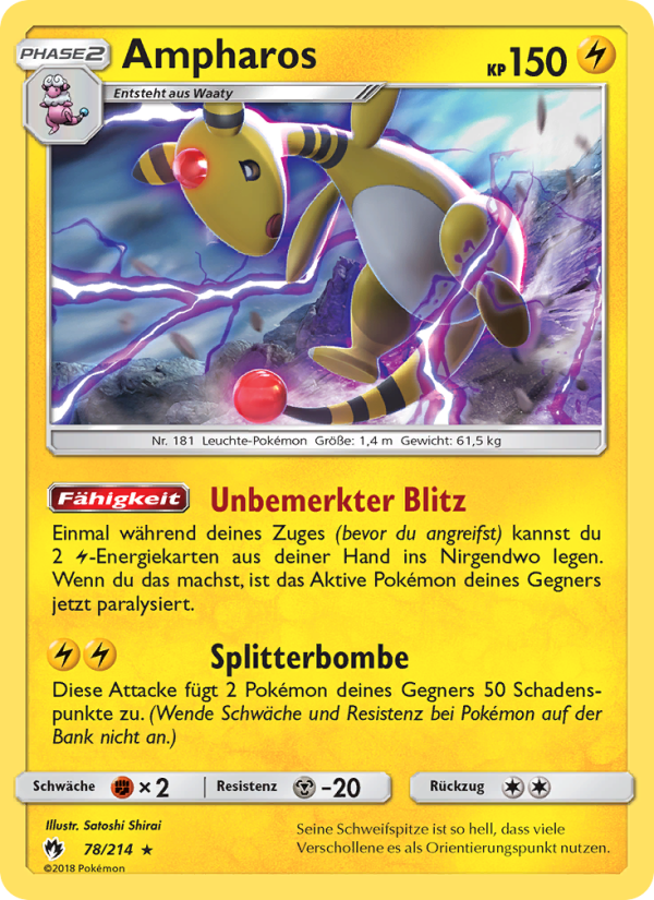 Ampharos 78 — Echo des Donners (German Pokémon TCG card)