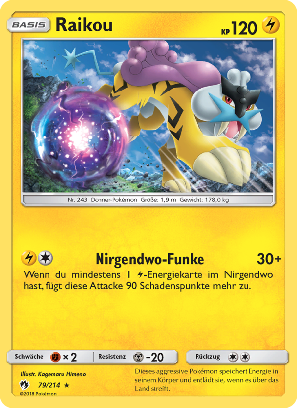 Raikou 79 — Echo des Donners (German Pokémon TCG card)