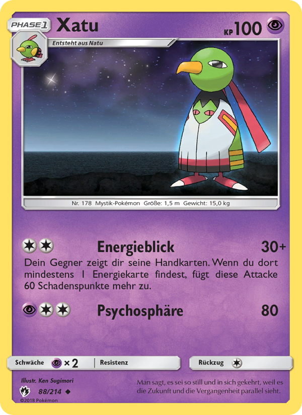 Xatu 88 — Echo des Donners (German Pokémon TCG card)