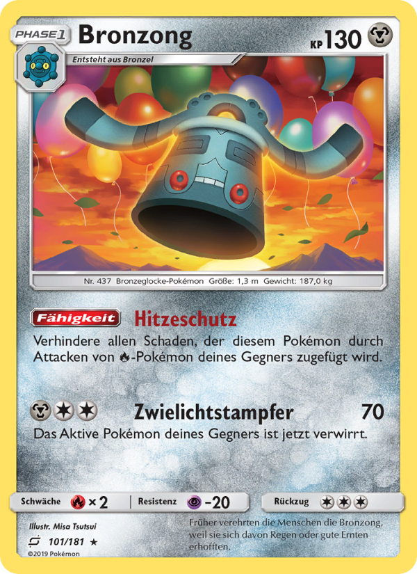 Bronzong 101 — Teams Sind Trumpf (German Pokémon TCG card)