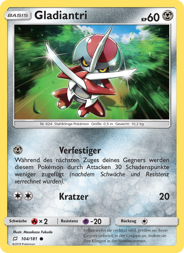 Gladiantri 104 — Teams Sind Trumpf (German Pokémon TCG card)