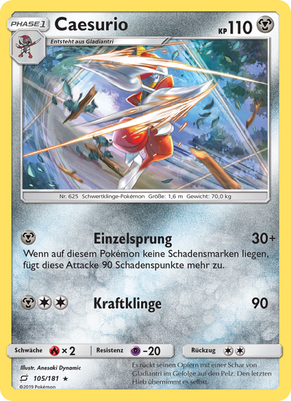 Caesurio 105 — Teams Sind Trumpf (German Pokémon TCG card)