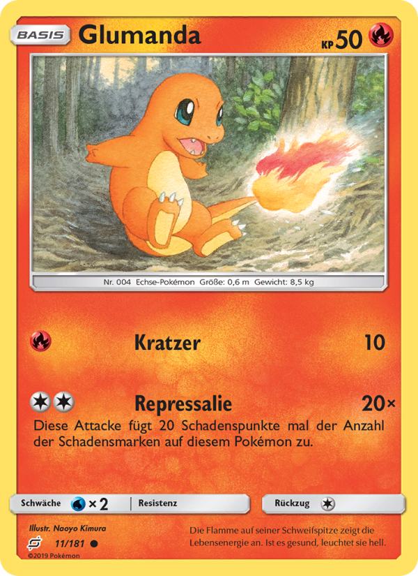 Glumanda 11 — Team Up (German Pokémon TCG card)