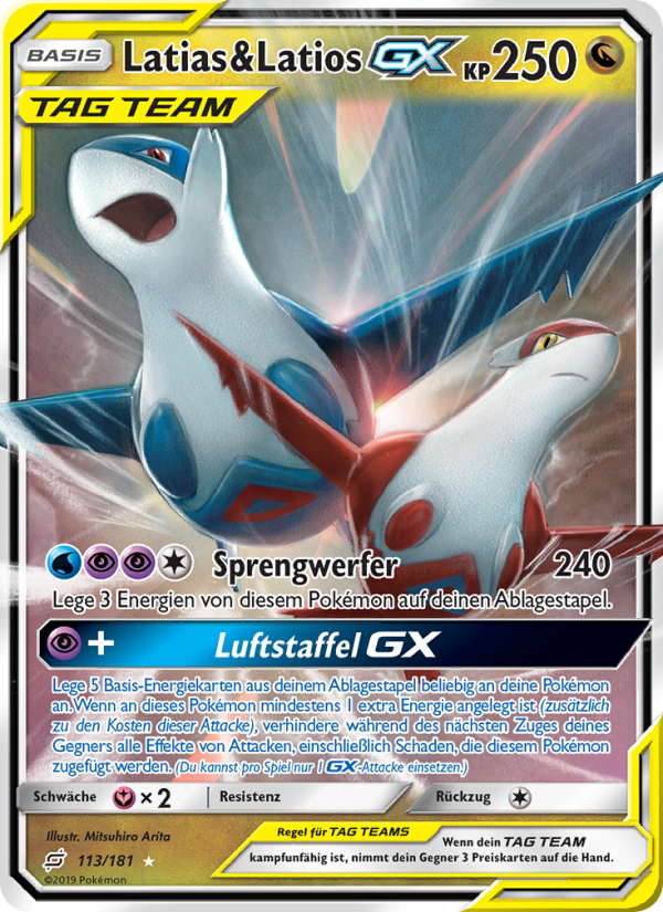 Latias & Latios GX 113 — Team Up (German Pokémon TCG card)