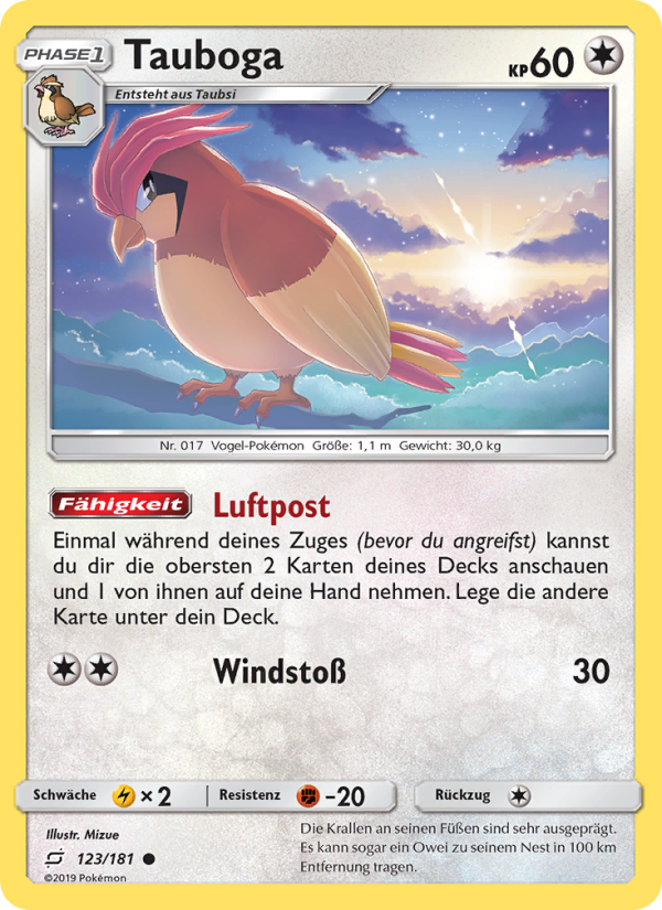 Tauboga 123 — Teams Sind Trumpf (German Pokémon TCG card)