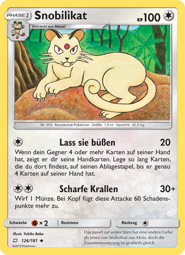 Snobilikat 126 — Teams Sind Trumpf (German Pokémon TCG card)