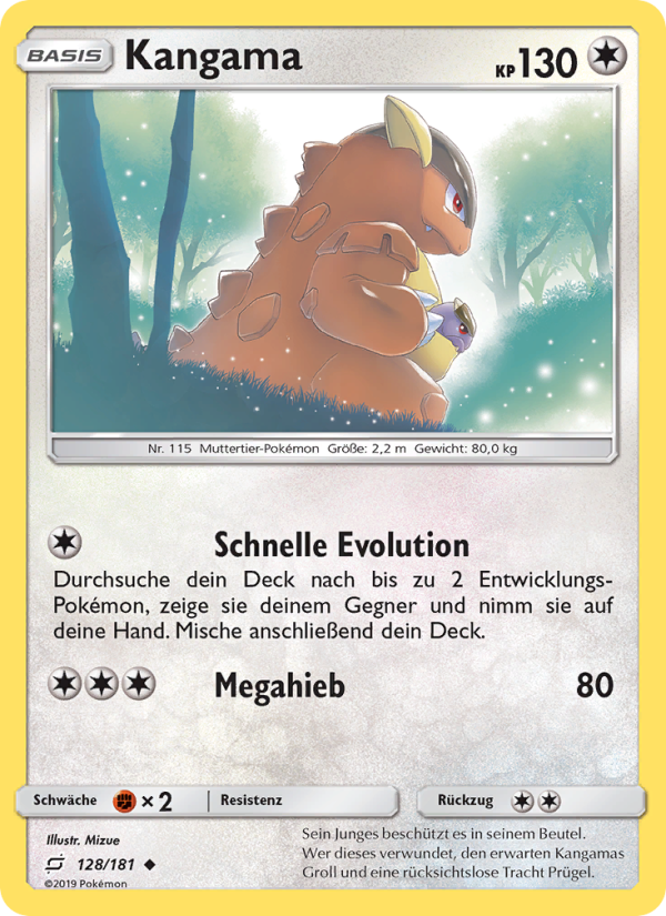 Kangama 128 — Teams Sind Trumpf (German Pokémon TCG card)