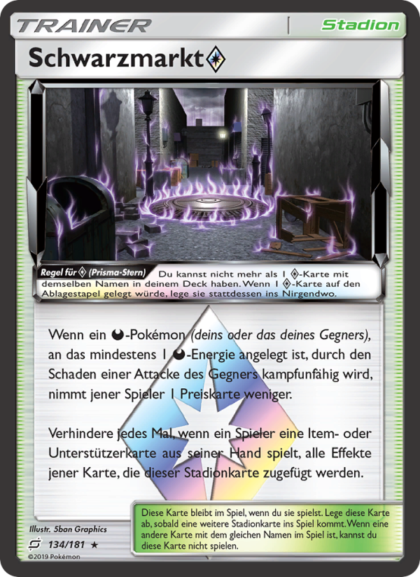 Schwarzmarkt ◇ 134 — Teams Sind Trumpf (German Pokémon TCG card)