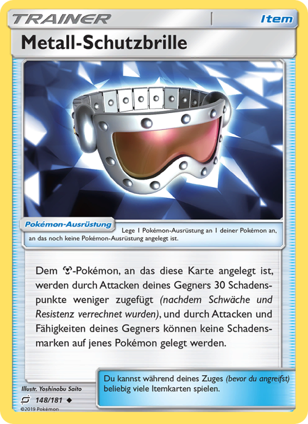 Metall-Schutzbrille 148 — Teams Sind Trumpf (German Pokémon TCG card)