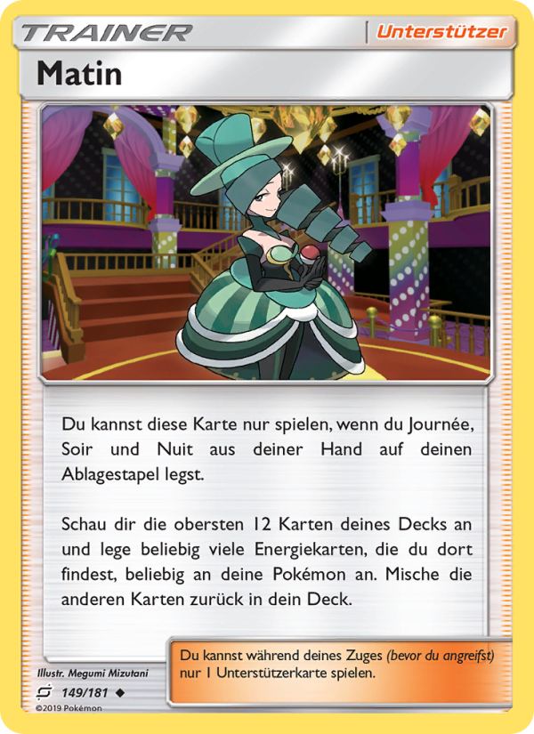 Matin 149 — Teams Sind Trumpf (German Pokémon TCG card)