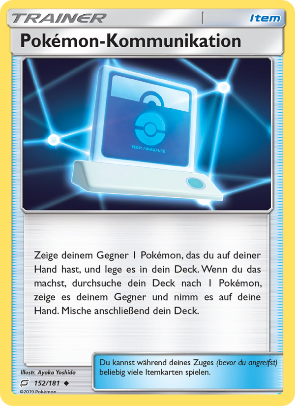 Pokémon-Kommunikation 152 — Teams Sind Trumpf (German Pokémon TCG card)