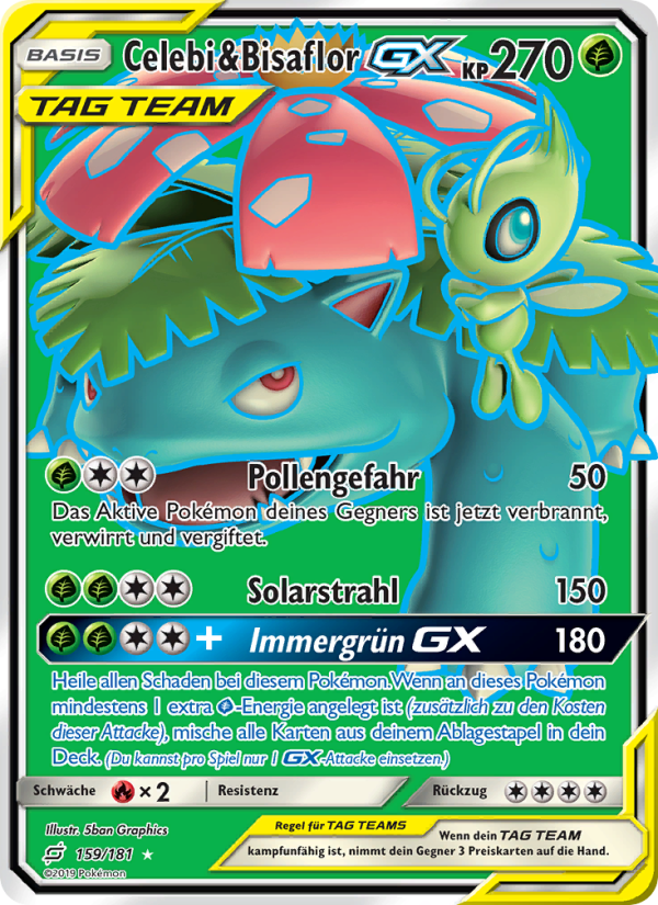 Celebi & Bisaflor Pokémon TCG cards