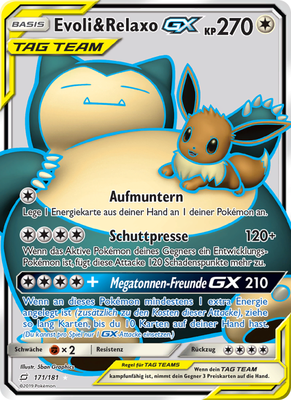 Evoli & Relaxo Pokémon TCG cards