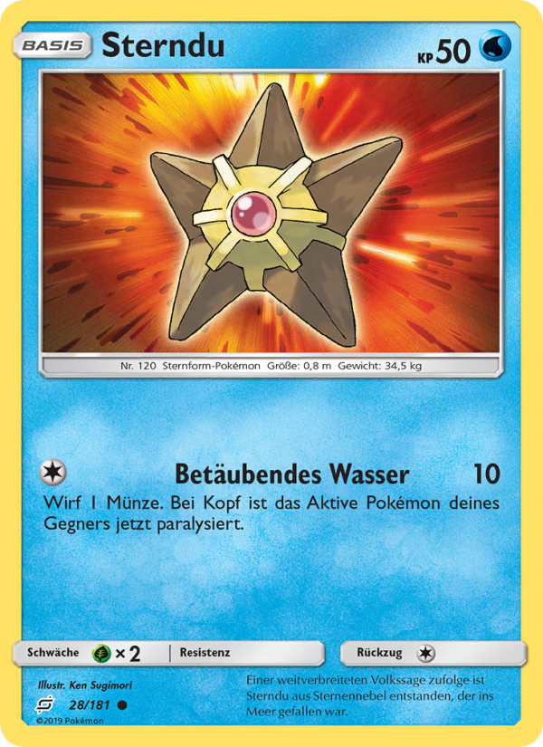 Sterndu 28 — Teams Sind Trumpf (German Pokémon TCG card)