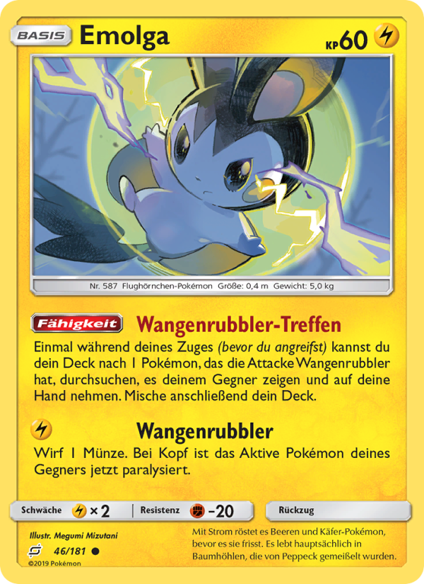 Emolga 46 — Teams Sind Trumpf (German Pokémon TCG card)