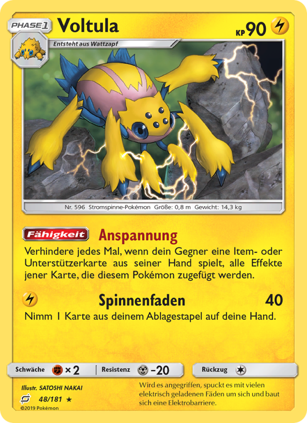Voltula 48 — Teams Sind Trumpf (German Pokémon TCG card)