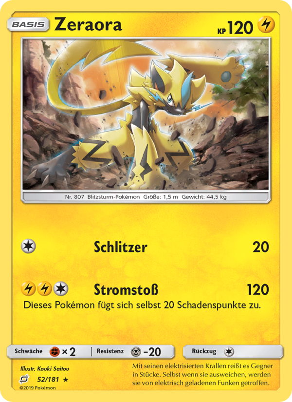 Zeraora 52 — Teams Sind Trumpf (German Pokémon TCG card)