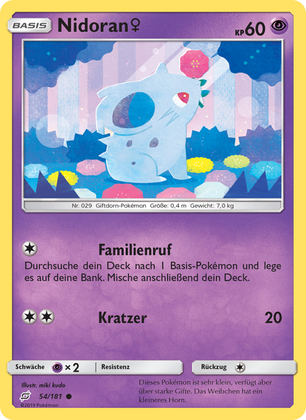 Nidoran♀ 54 — Teams Sind Trumpf (German Pokémon TCG card)