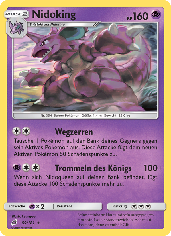 Nidoking 59 — Teams Sind Trumpf (German Pokémon TCG card)
