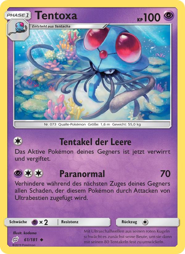 Tentoxa 61 — Teams Sind Trumpf (German Pokémon TCG card)