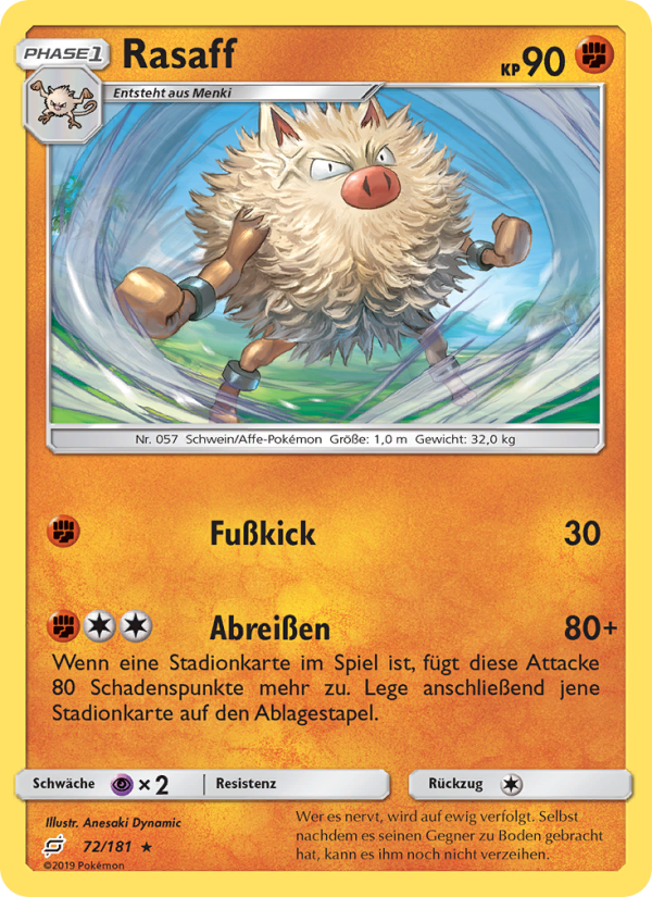 Rasaff 72 — Teams Sind Trumpf (German Pokémon TCG card)