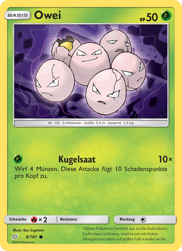 Owei 8 — Team Up (German Pokémon TCG card)